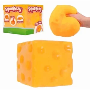 Squeezy Cheese Block - Ultra-Soft Slow Rising Jumbo Squishy Cheese , Stress Relief Toy for Adults, Focus & Relaxation